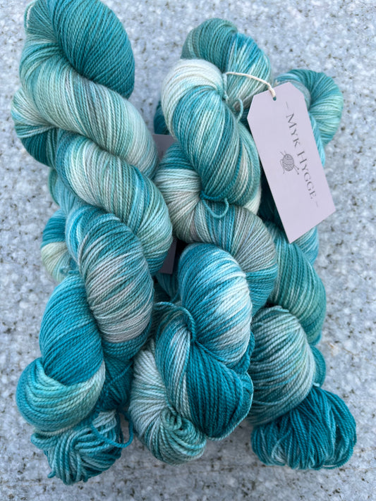 Turkis Korallrev Håndfarget Myk Hygge