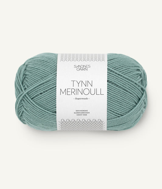 7741 Støvet Petrol Tynn Merinoull Sandnes Garn
