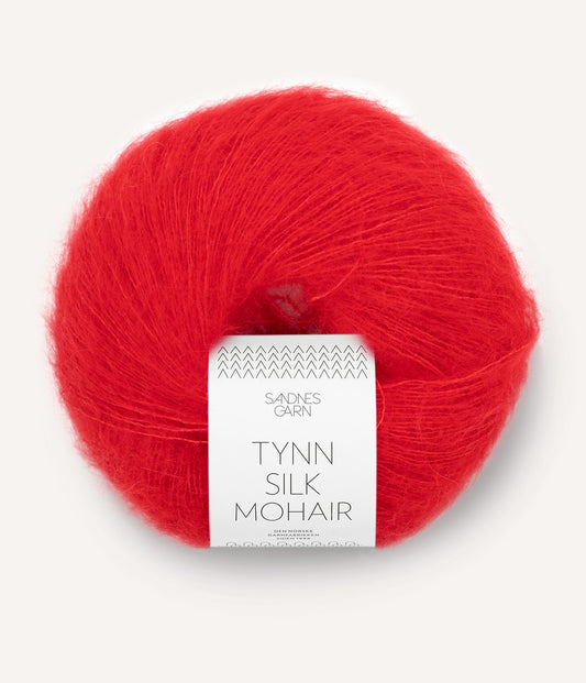 4018 Scarlet Red Tynn Silk Mohair Sandnes Garn