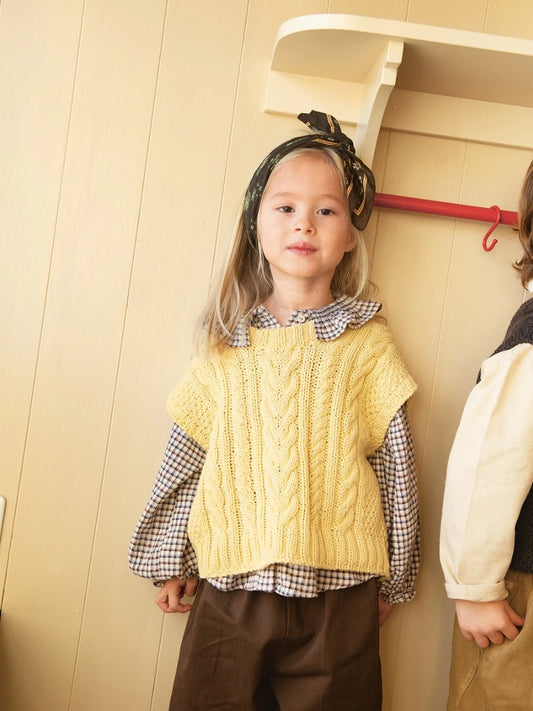 2501-04 Cora Slipover Junior Papir Enkeltoppskrift Sandnes Garn