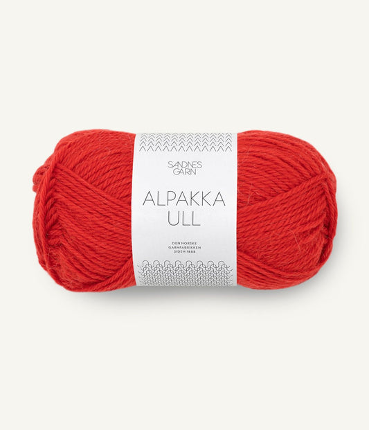 4018 Scarlet Red Alpakka Ull Sandnes Garn