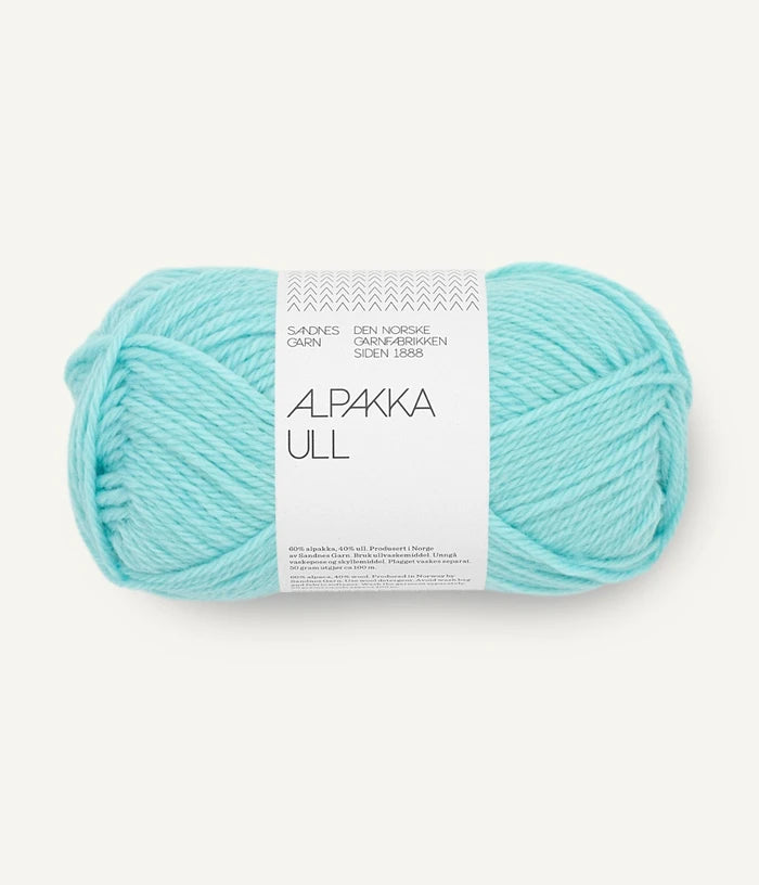 7213 Blå Turkis Alpakka Ull Sandnes Garn