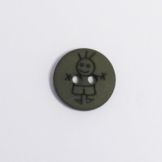 Knapp Gutt 15mm Grønn Knapp 12