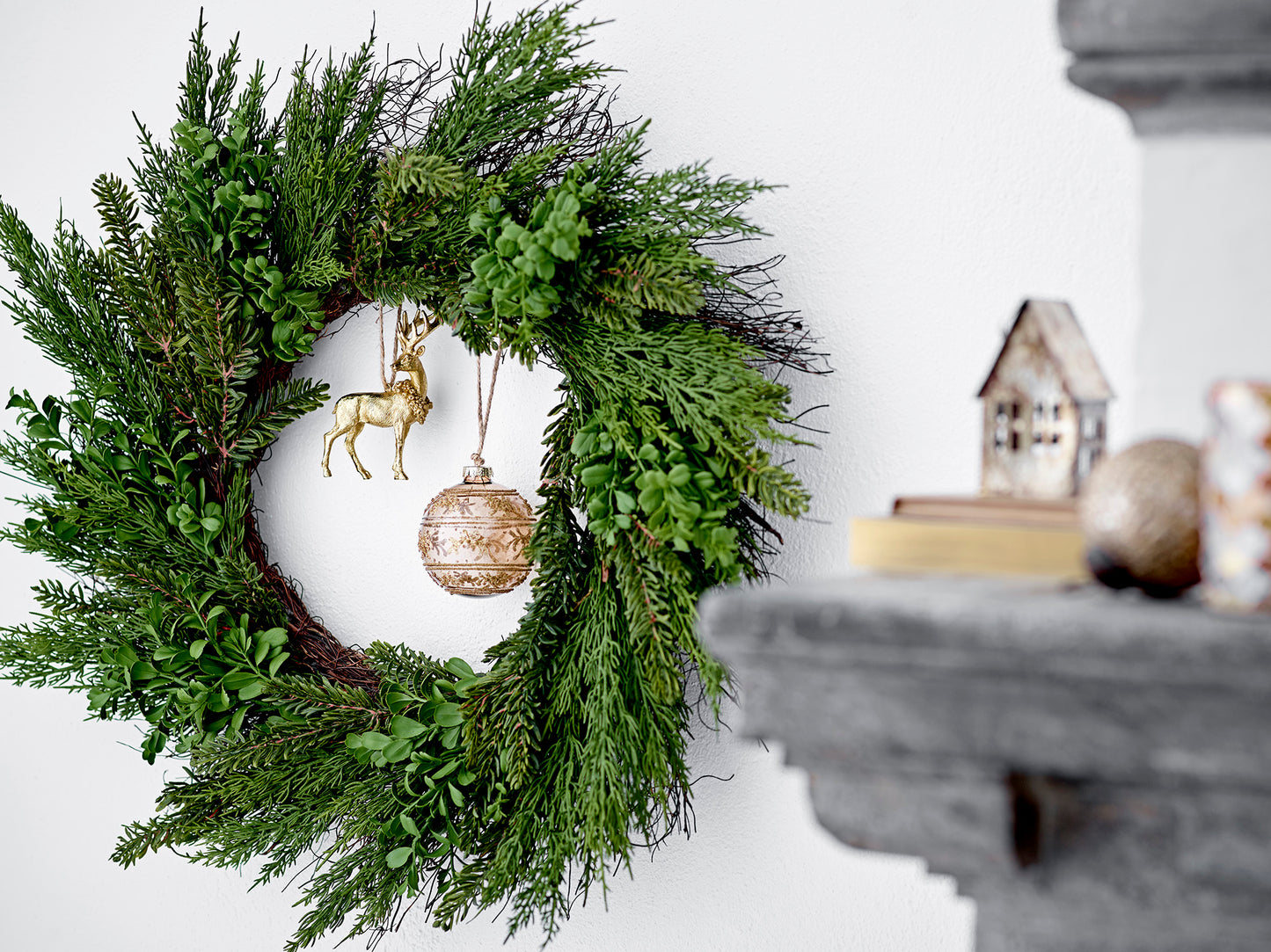 Lenra Krans Grønn Plast Jul Bloomingville