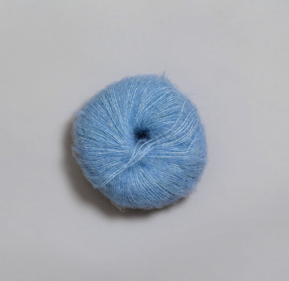1389 Himmelblå Alpakka Lin Rauma Garn