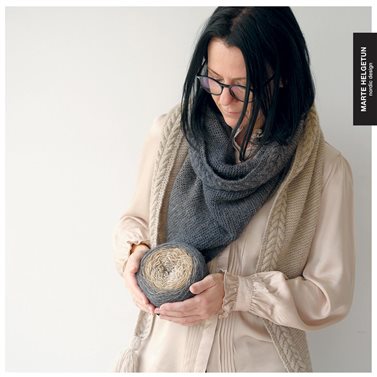 Flettesjal i Lunt fargespill Oppskrift Marte Helgetun