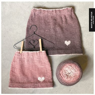 Hjerteskjørt i Fargespill Oppskrift Marte Helgetun