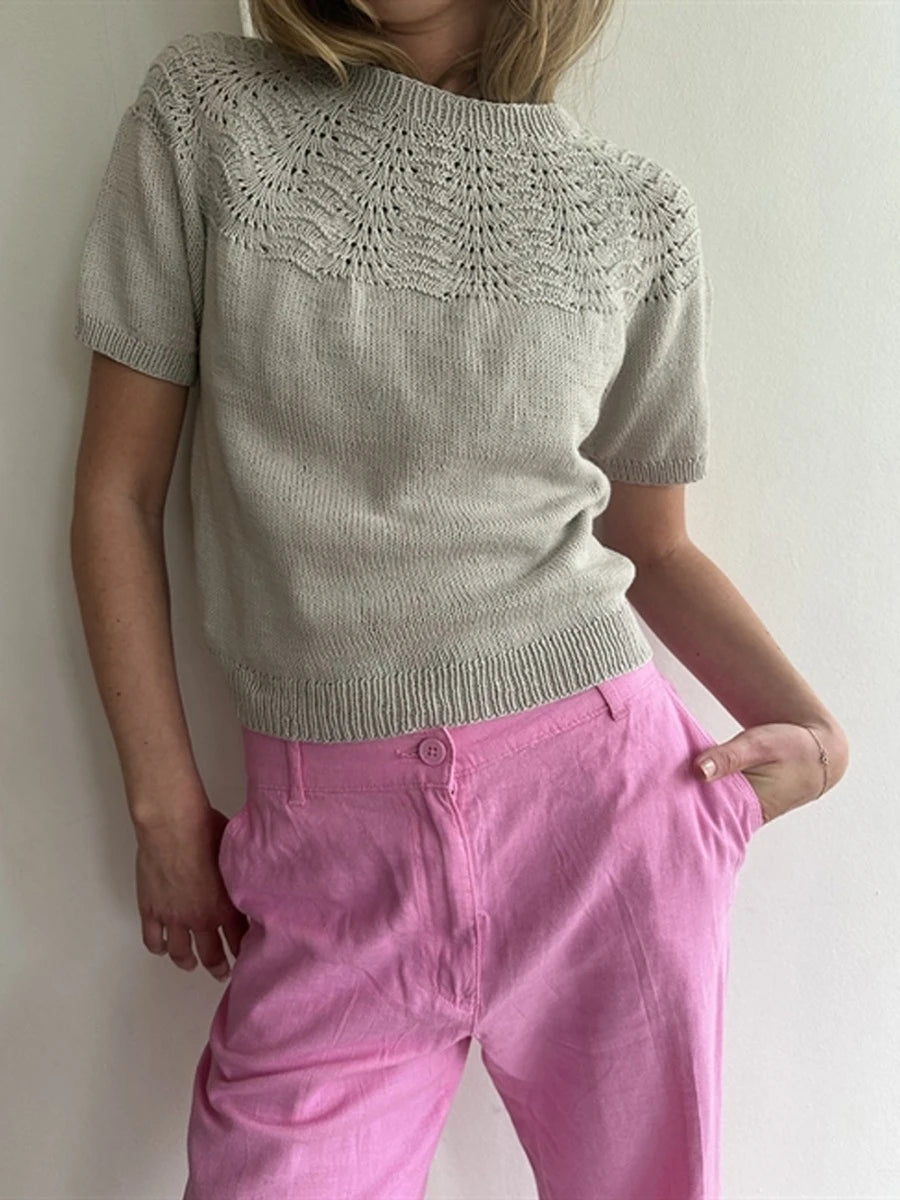 Peacock Shirt Papir Enkeltoppskrift LeKnit