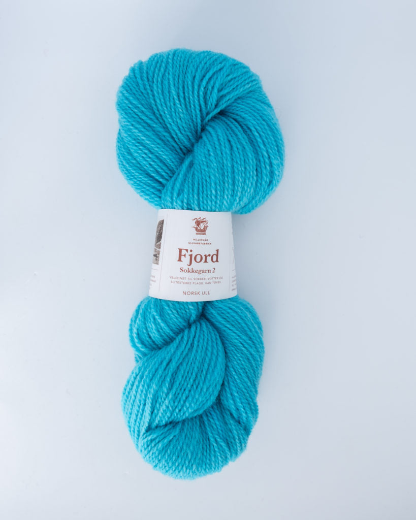 512 Turkis Fjord 2 Sokkegarn Hillesvåg