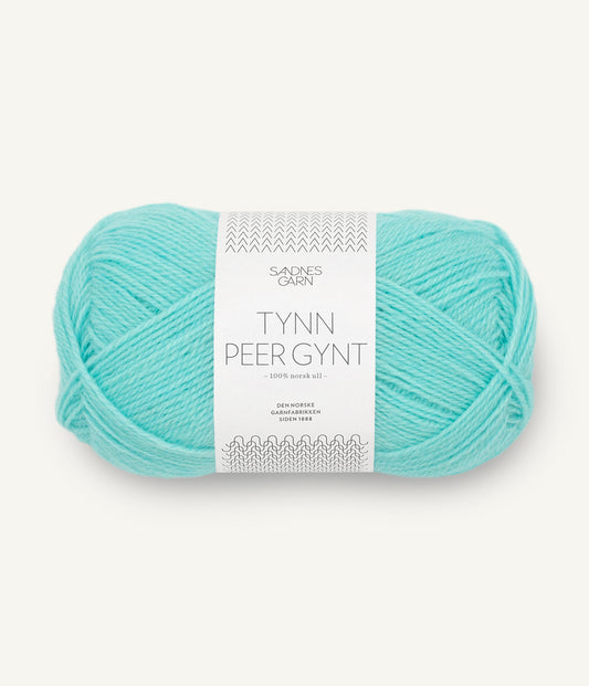 7213 Blå Turkis Tynn Peer Gynt Sandnes Garn