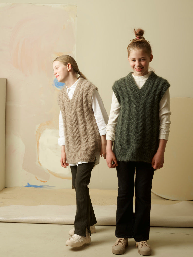 375 Vester Tjukk Mohair Barn & Dame Rauma Hefte