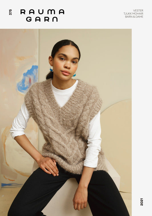 375 Vester Tjukk Mohair Barn & Dame Rauma Hefte