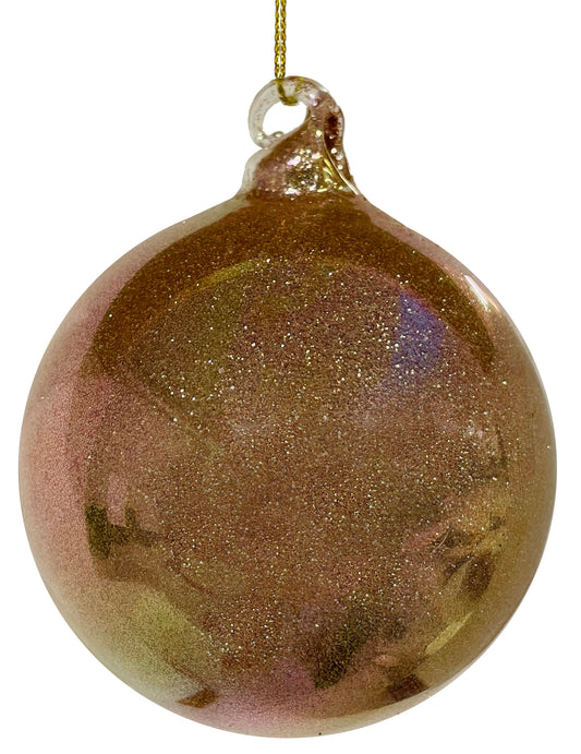 Glasskule med glitter på innsiden 8cm ShiShi Jul