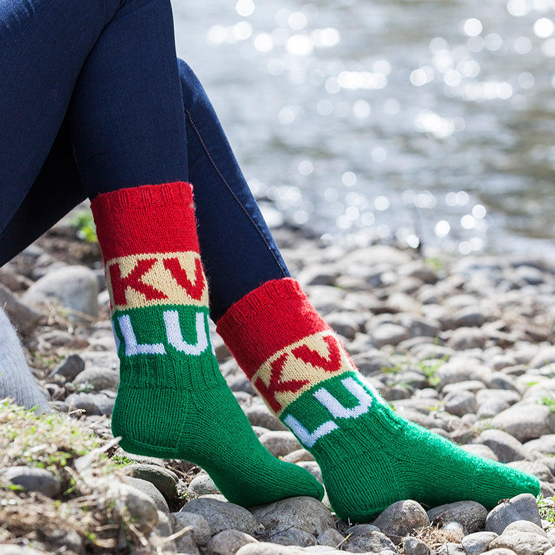 Kvikk Lunsj-sokker Strikkepakke Hillesvåg