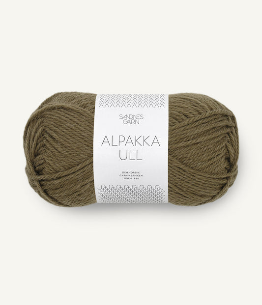 9873 Dark Olive Alpakka Ull Sandnes Garn