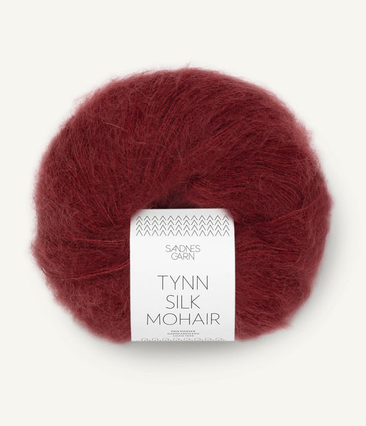 4054 Dyp Vinrød Tynn Silk Mohair Sandnes Garn