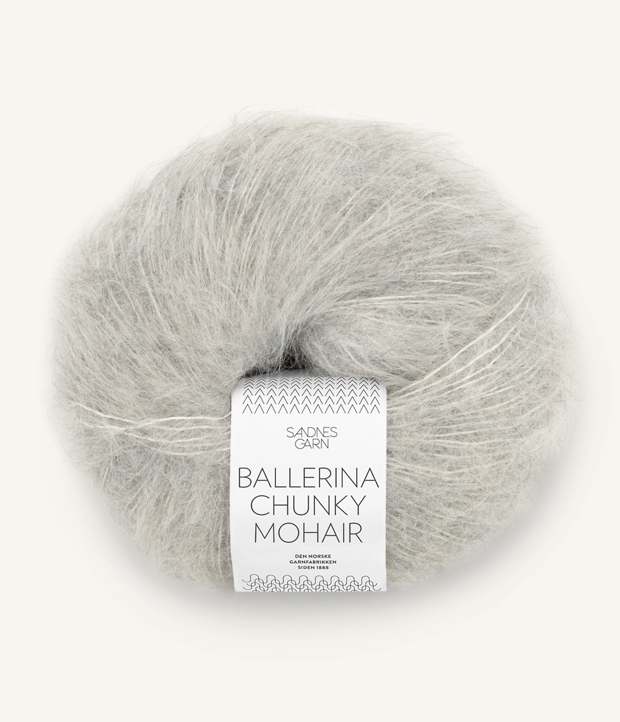 1022 Gråmelert Ballerina Chunky Mohair Sandnes Garn