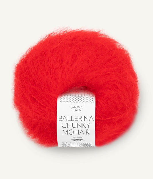 4018 Scarlet Red Ballerina Chunky Mohair Sandnes Garn