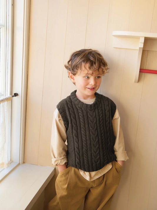 2501-03 Caspian Slipover Junior Papir Enkeltoppskrift Sandnes Garn