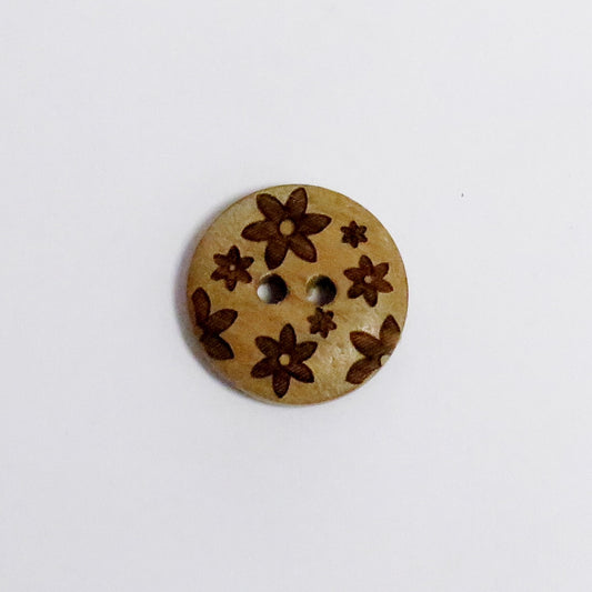 Treknapp med blomst 15mm Knapp 4