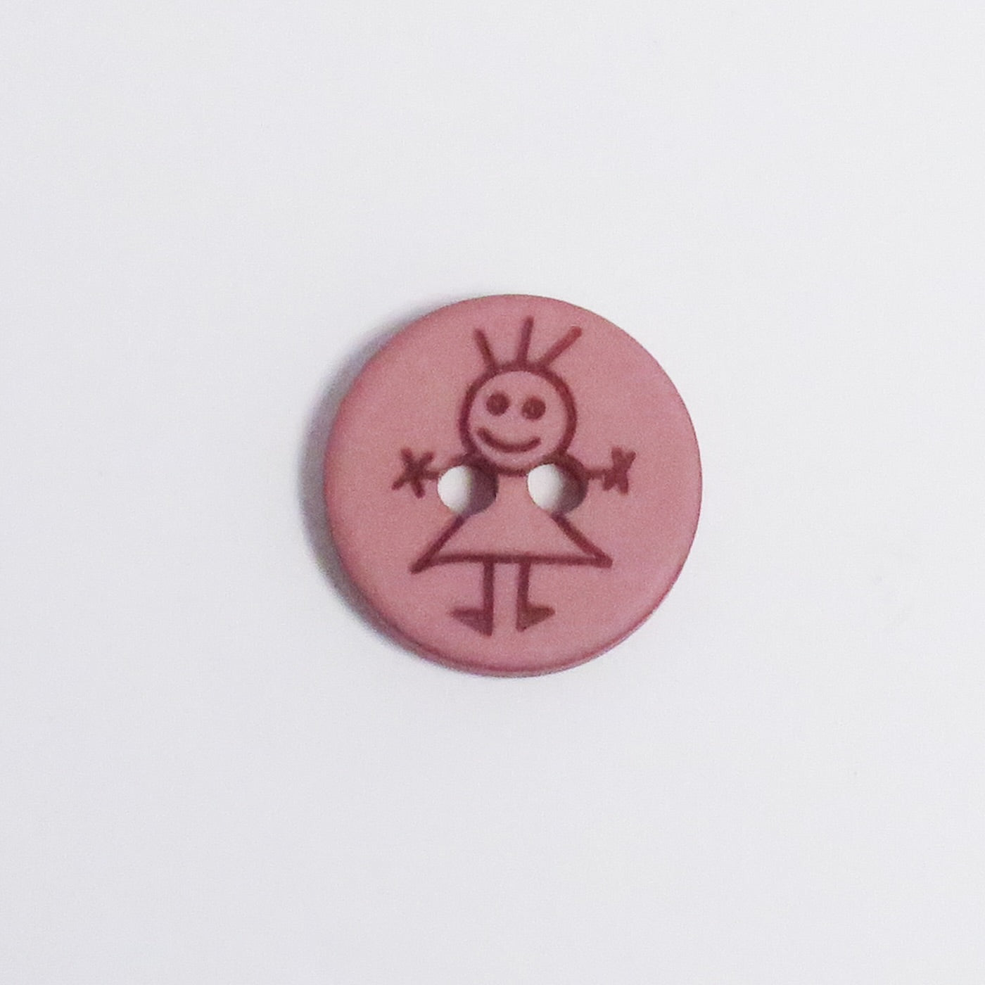 Knapp Jente 15mm Rosa Knapp 11