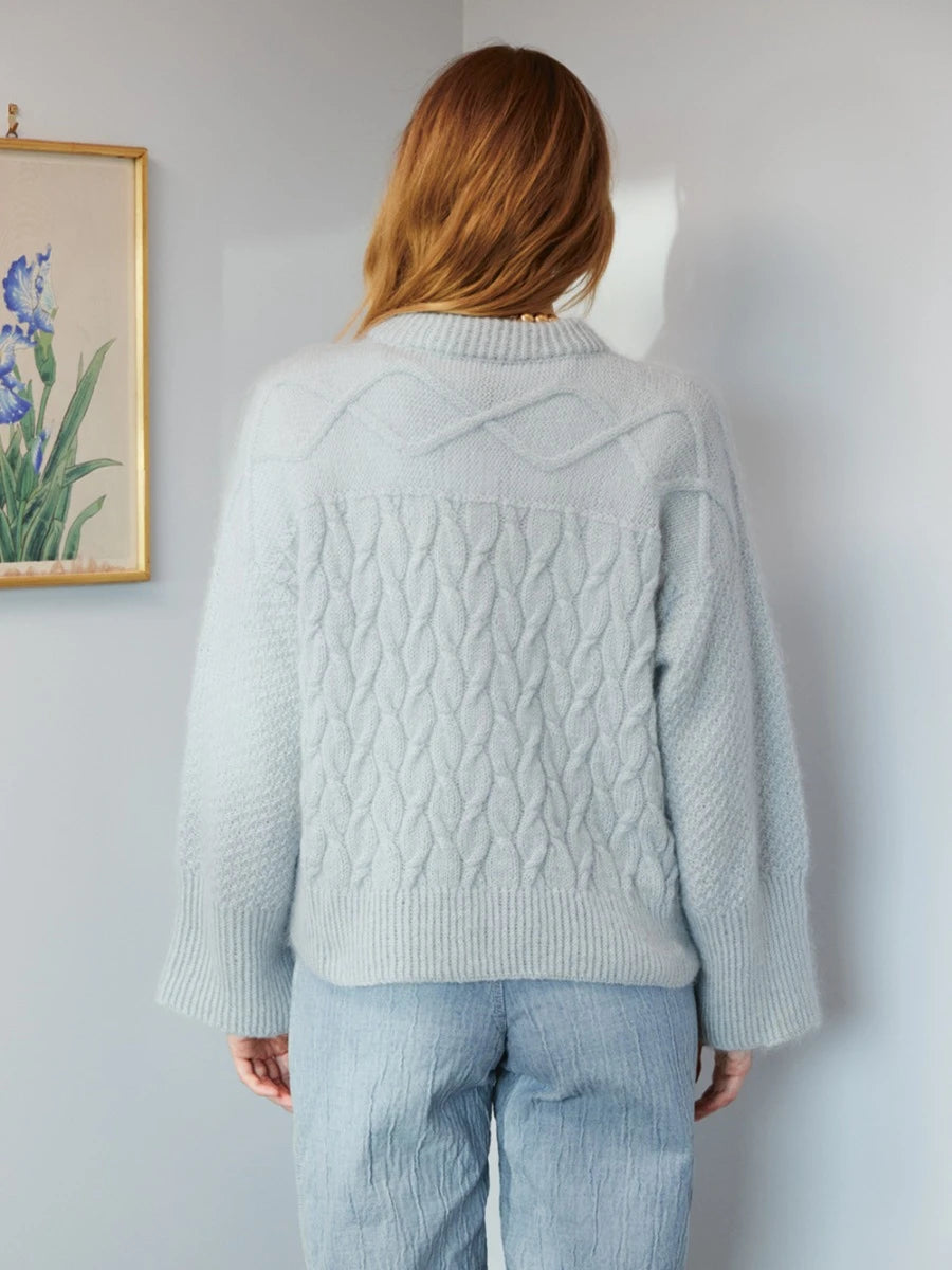 2409 DIY Nr 13 Heather Sweater Cable Edition Enkeltoppskrift Sandnes Garn