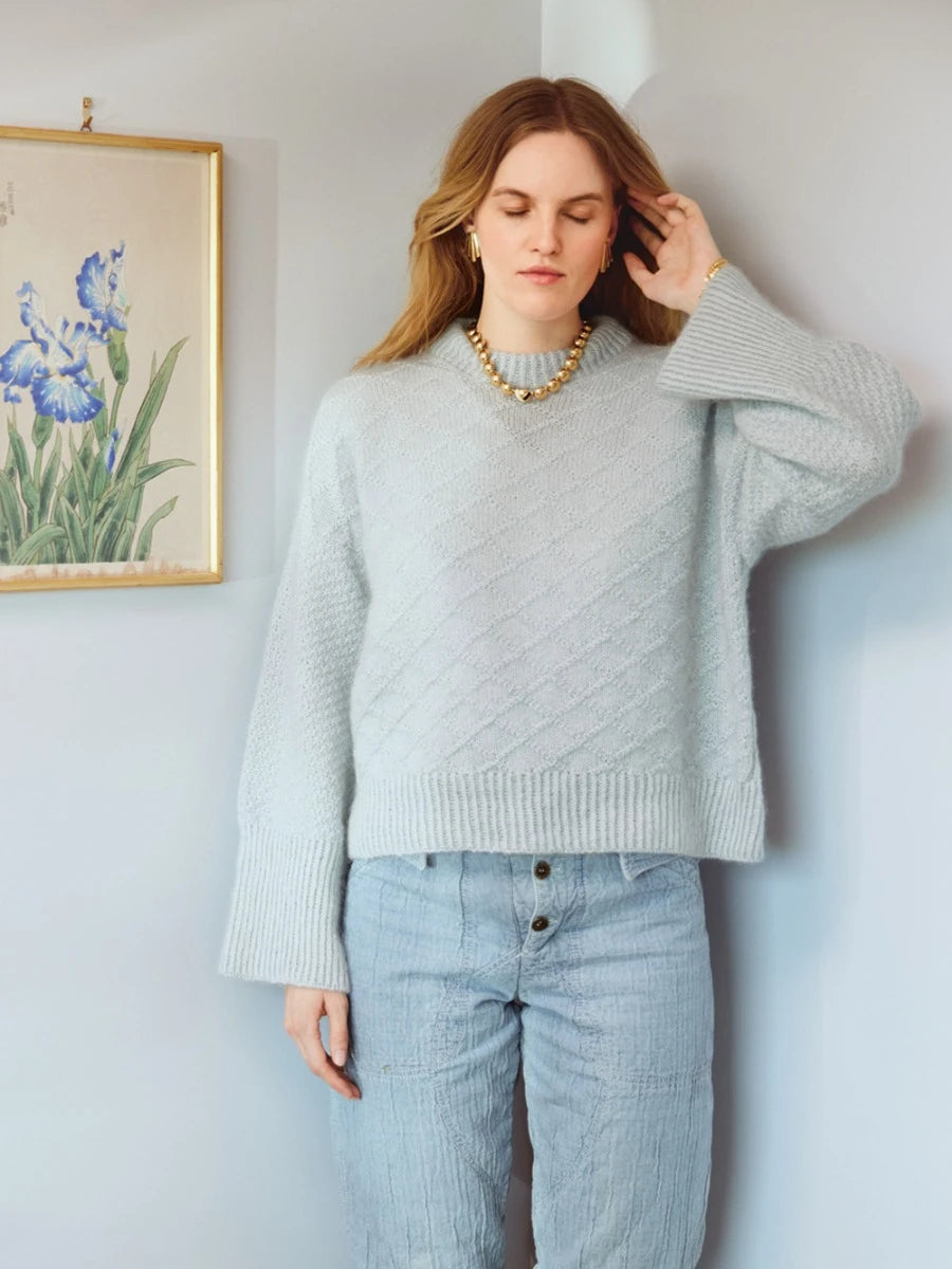 2409 DIY Nr 13 Heather Sweater Cable Edition Enkeltoppskrift Sandnes Garn