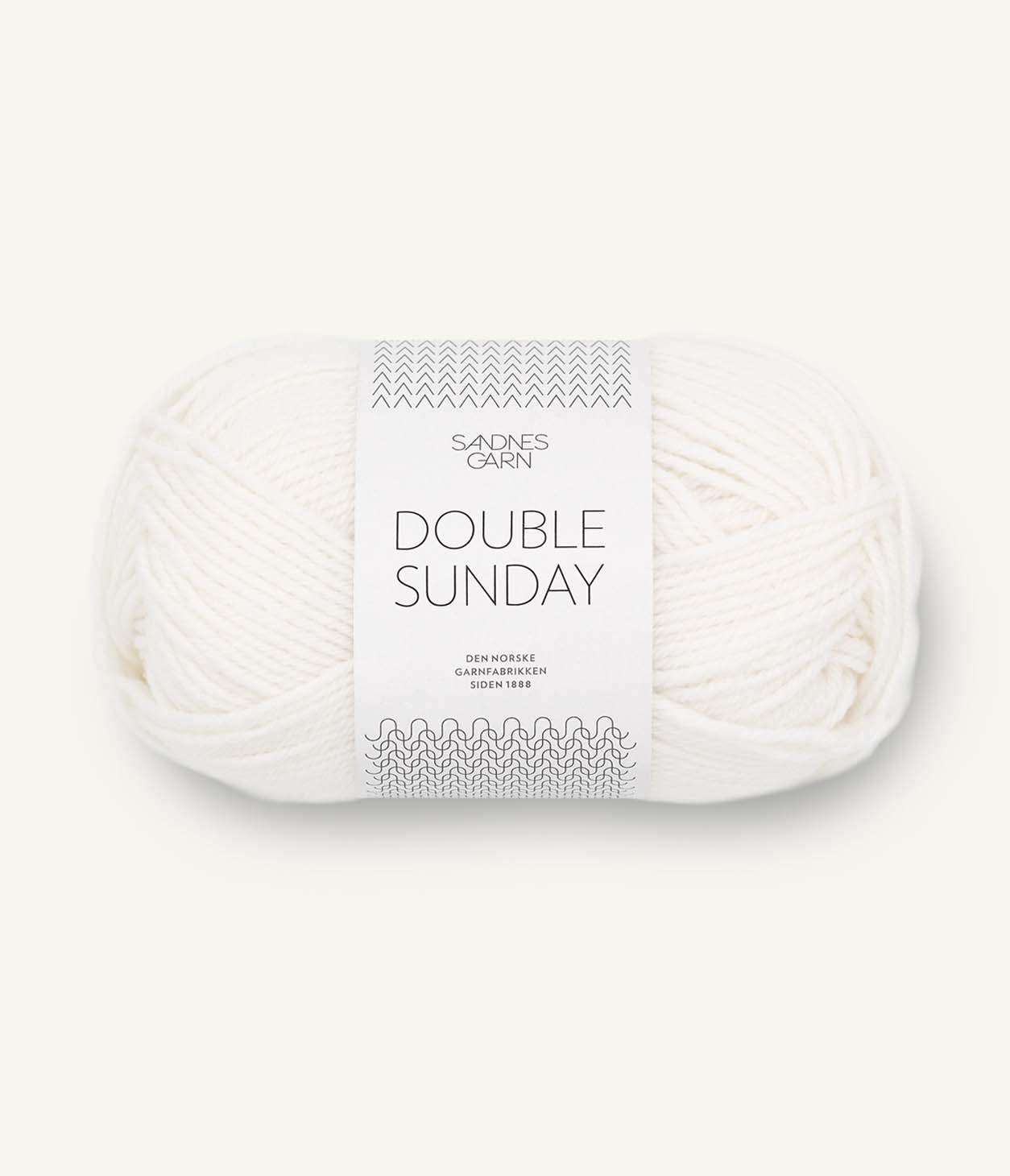 1001 Hvit Double Sunday Sandnes Garn