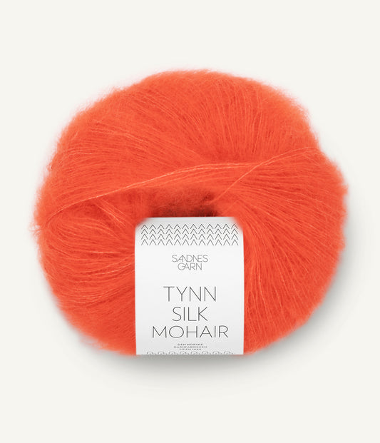 3818 Oransje Tynn Silk Mohair Sandnes Garn