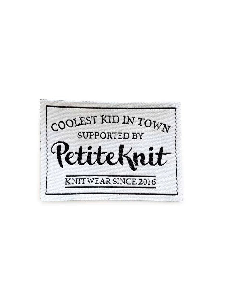 "Coolest Kid In Town" Label PetiteKnit