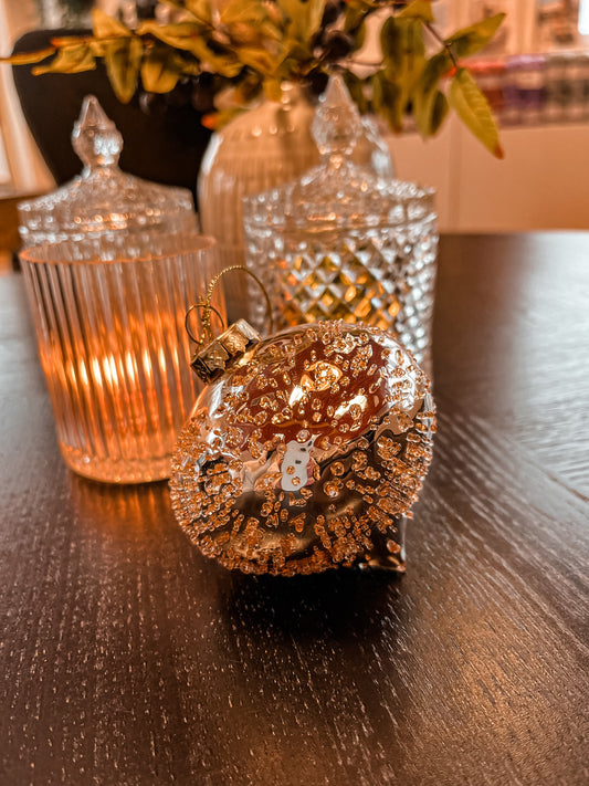 Julekule Glass Løkform